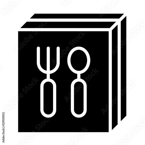 Cookbook icon in glyph style