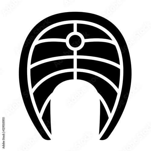 Salmon icon in glyph style