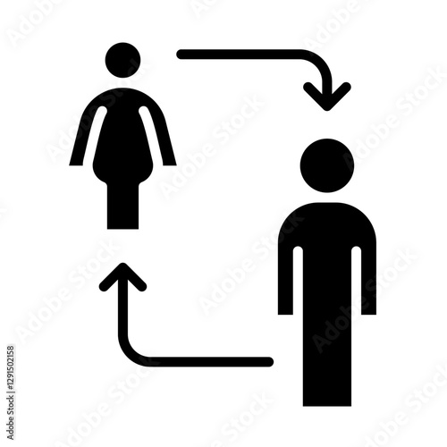 Losing weight icon in glyph style