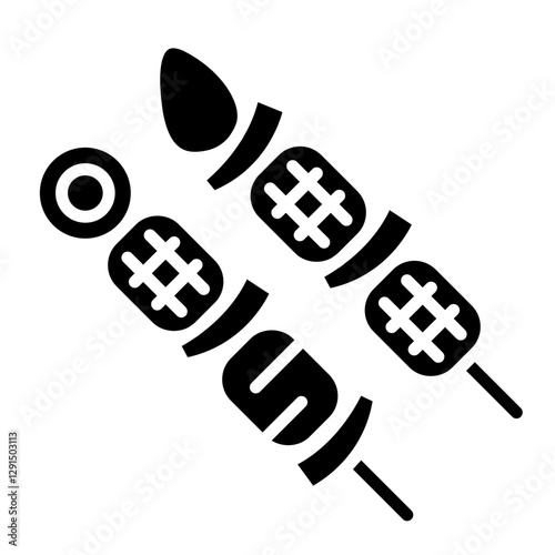 BBQ icon in glyph style