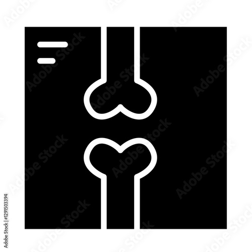 Bone x-ray icon in glyph style