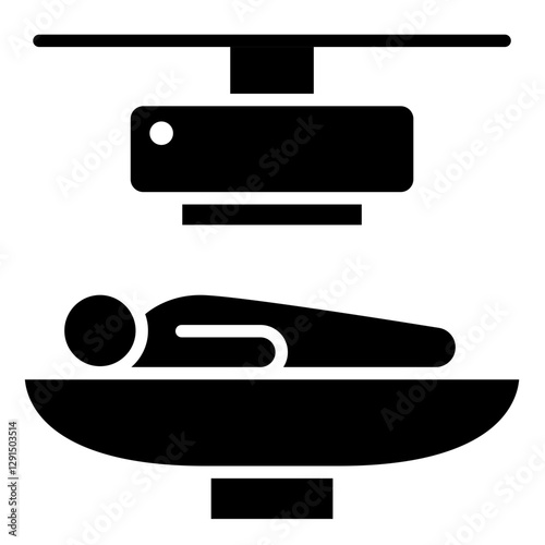 X-ray icon in glyph style