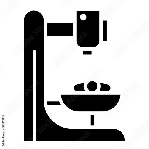 X-ray icon in glyph style