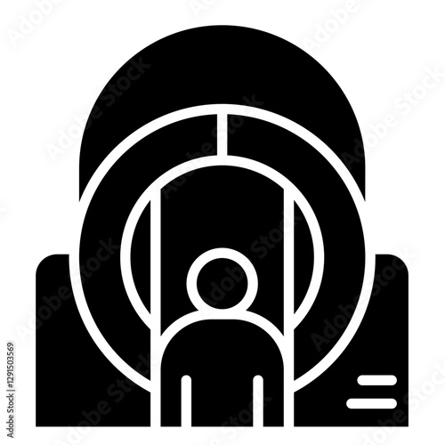 MRI scan icon in glyph style