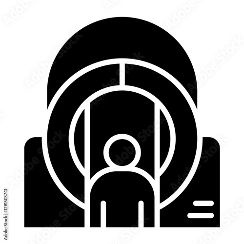 MRI scan icon in glyph style