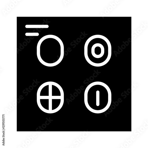 MRI scan icon in glyph style