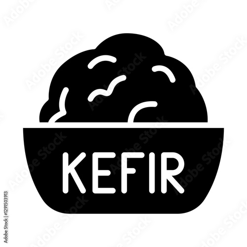 Kefir icon in glyph style
