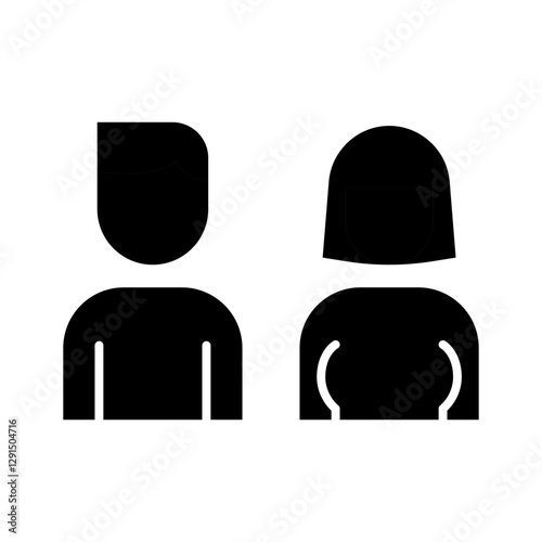 Toilet symbol icon in glyph style