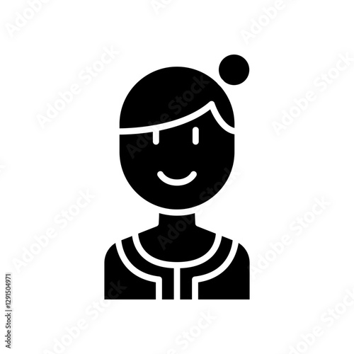 Singaporean icon in glyph style