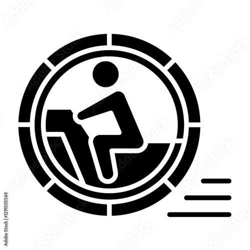 Smart motorcycle icon in glyph style