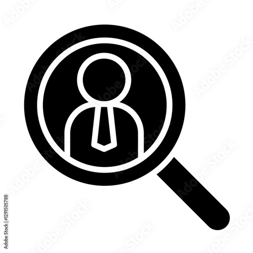 Recruitment icon in glyph style