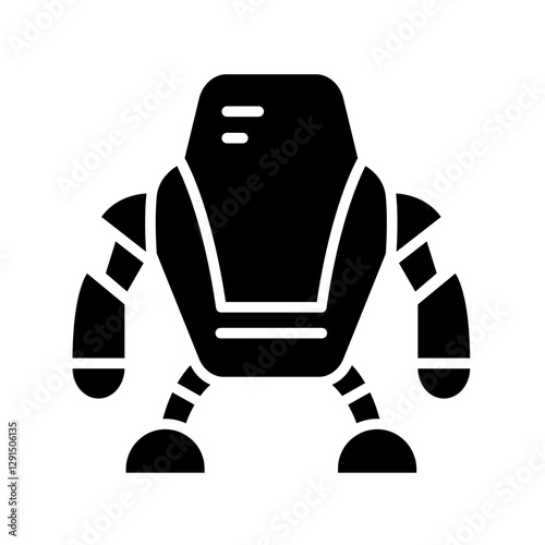 Robot icon in glyph style
