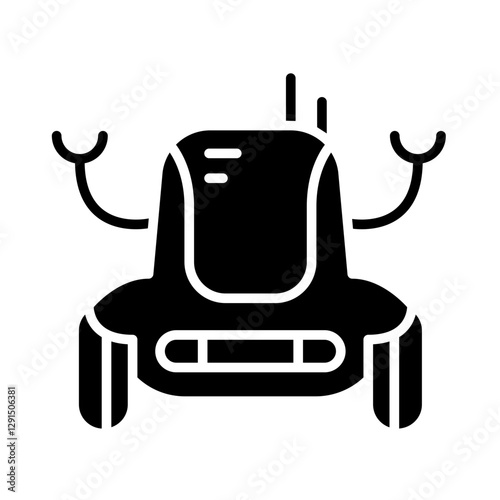 Robot icon in glyph style