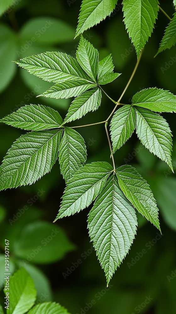 Lush Green Leaves Through Vibrant Foliage Nature Close-Up Forest Macro Shot Botanical Beauty Lush Green Leaves Through Vibrant Foliage Nature Close-Up Forest Macro Shot Botanical Beauty