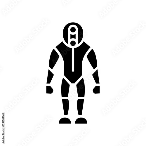 Robot icon in glyph style