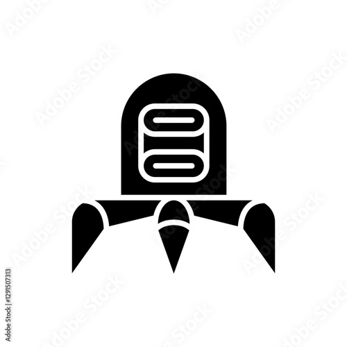 Robot icon in glyph style