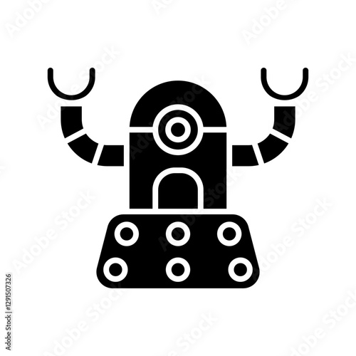 Robot icon in glyph style