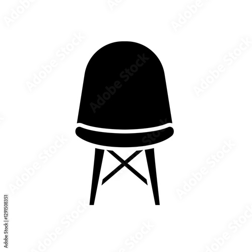 Modern Chair icon in glyph style