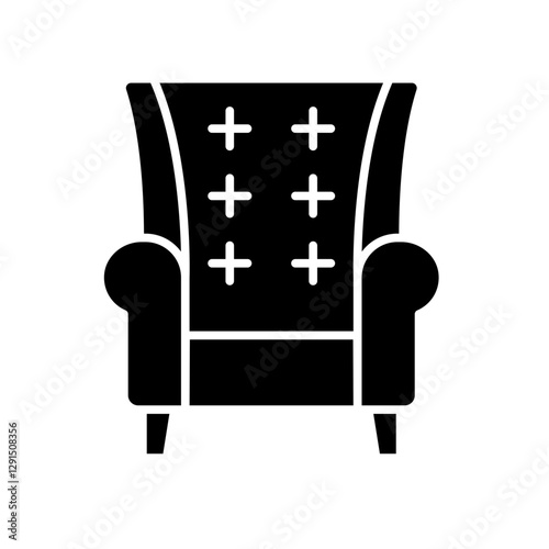 Chair icon in glyph style