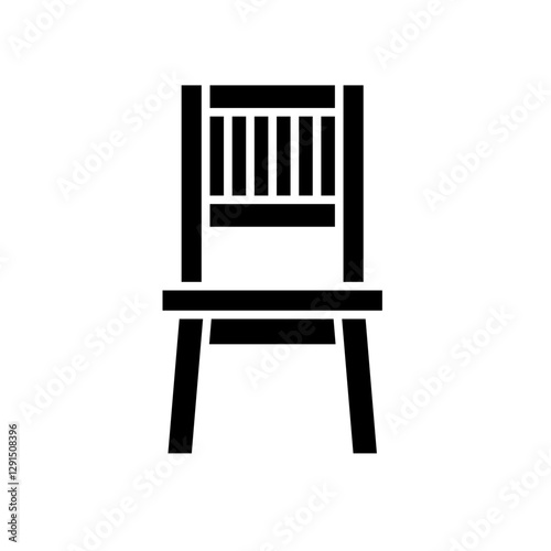 Chair icon in glyph style