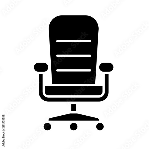 Office chair icon in glyph style