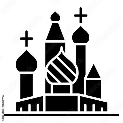 Russia Cathedral icon in glyph style