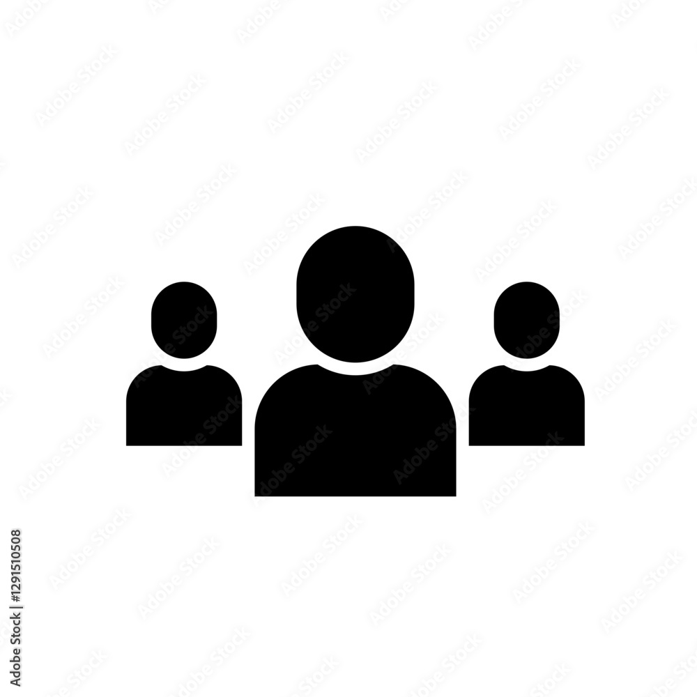 People icon in glyph style People icon in glyph style