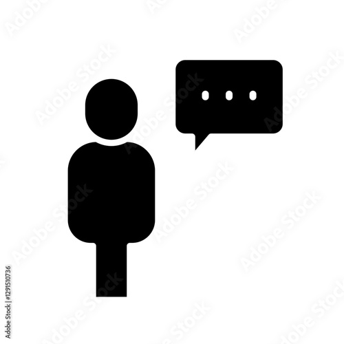 Speaking icon in glyph style