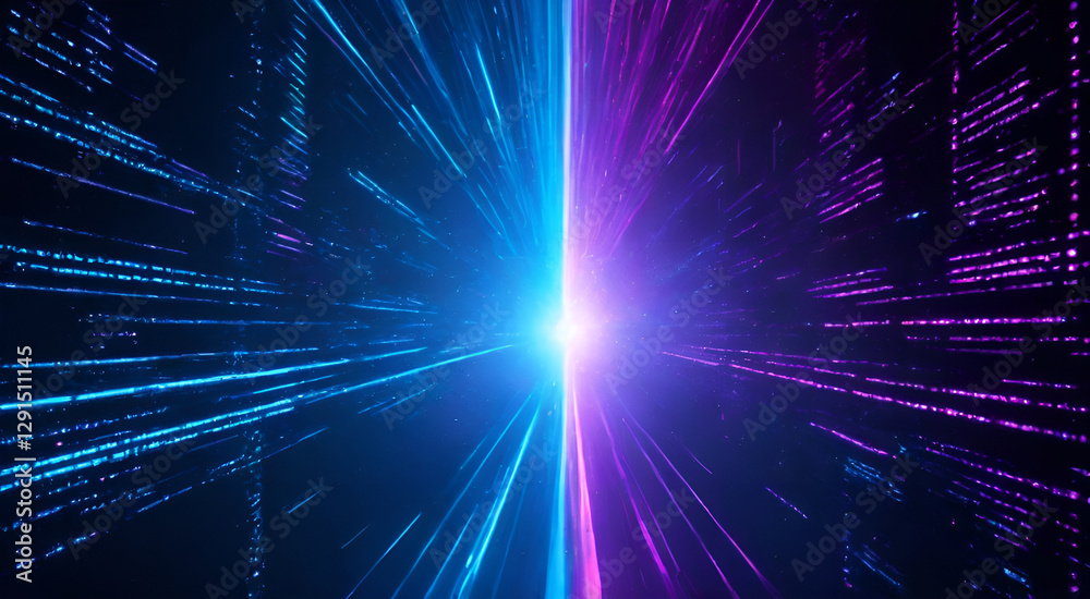 abstract blue background with rays