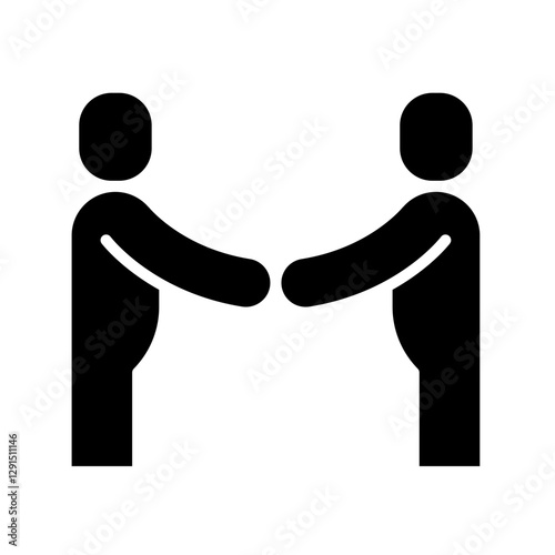 Kindness icon in glyph style