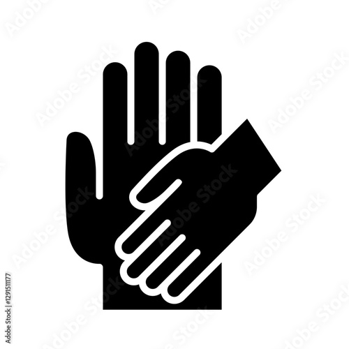 Help, support icon in glyph style