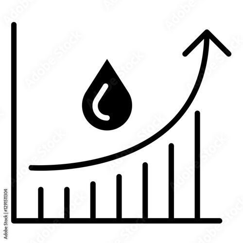 Fuel investment icon in glyph style