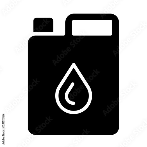 Oil canister icon in glyph style