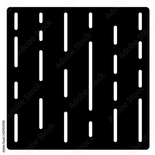 Rain icon in glyph style