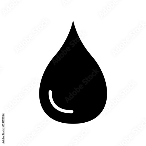 Rain icon in glyph style