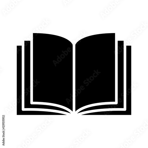 Open Book icon in glyph style
