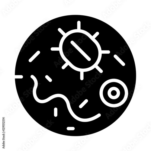 Bacteria icon in glyph style