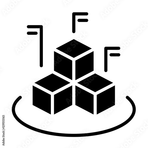 Data icon in glyph style