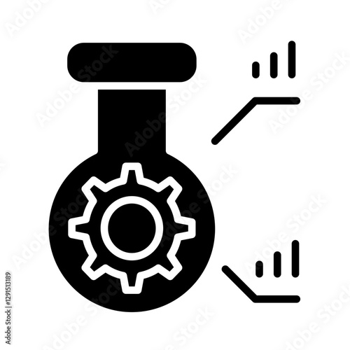 Experiment icon in glyph style