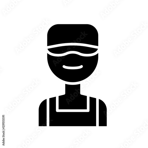 Mechanic icon in glyph style