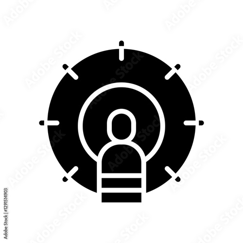 Thinking icon in glyph style