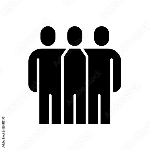Friendship icon in glyph style