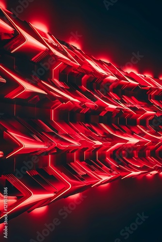 Abstract red lights wave pattern technology background