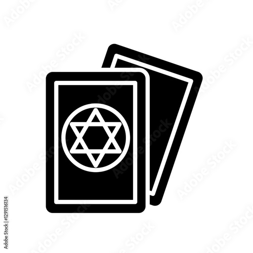 Tarot cards icon in glyph style