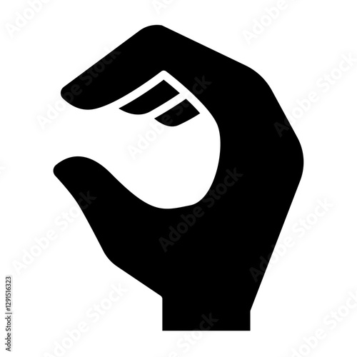 Take, grab icon in glyph style