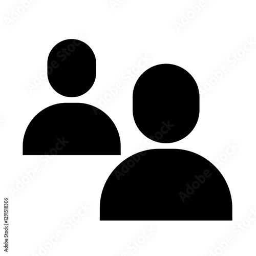 People icon in glyph style