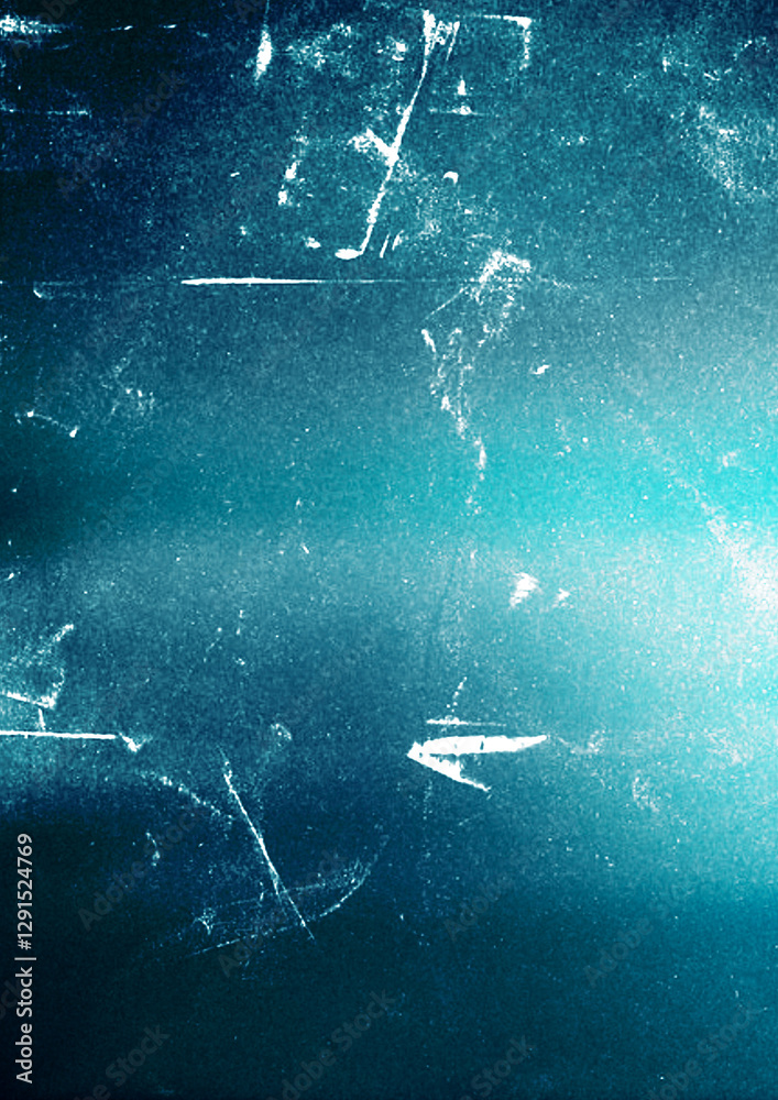 Fototapeta premium Grunge Blue Texture with Scratches and Abstract Light Effect