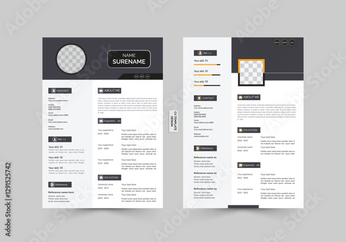 Modern CV template  layout