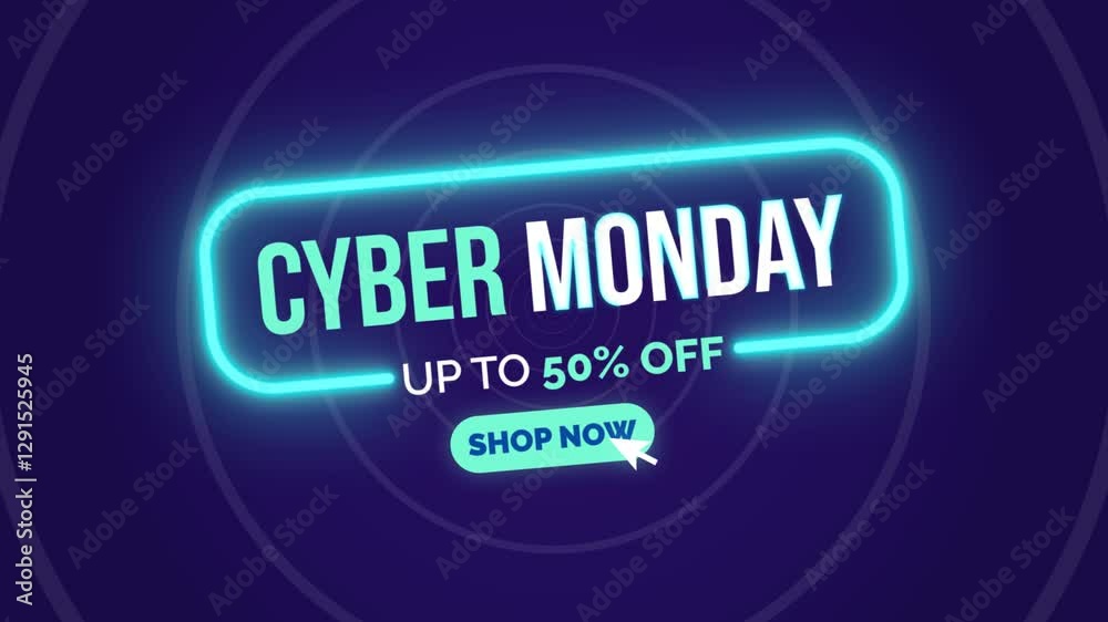 An animation of a flat design cyber monday banners pack An animation of a flat design cyber monday banners pack