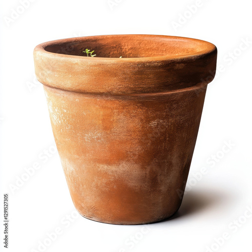 handcrafted terracotta plant pot with rustic texture, perfect for adding natural touch to any space. Ideal for indoor or outdoor plants, showcasing earthy tones and simplicity